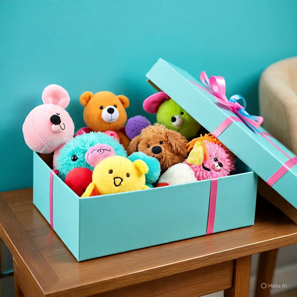 Large Dog Toy Gift Box for endless playtime