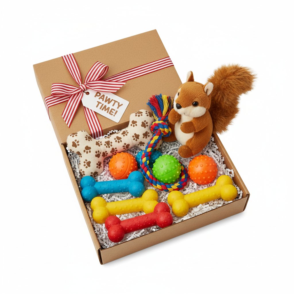 Dog toy gift box